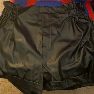 Faux leather shorts plus size -size 2x